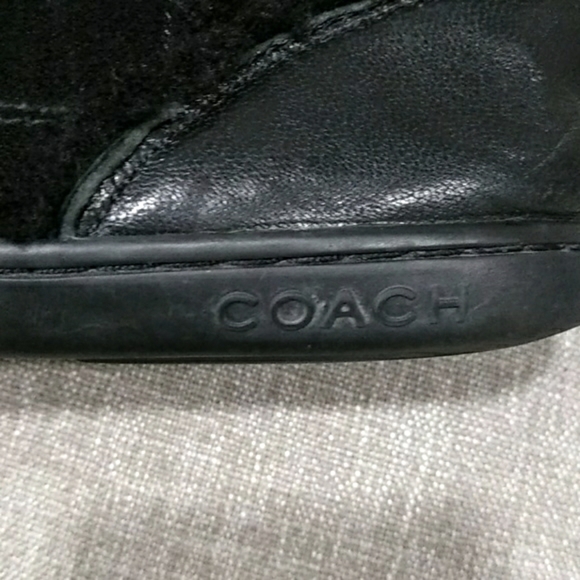 Coach black suede boots size 7 - Picture 6 of 8
